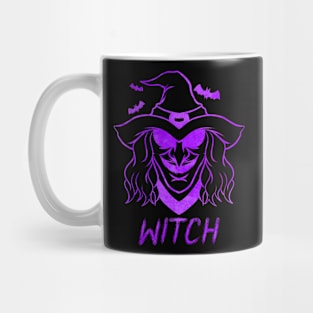 Evil Witch Face Costume For Halloween Mug